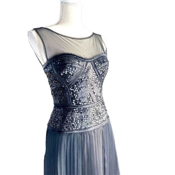 Black Tulle Cocktail Formal Party Dress BCBGMaxazria - Picture 4 of 8